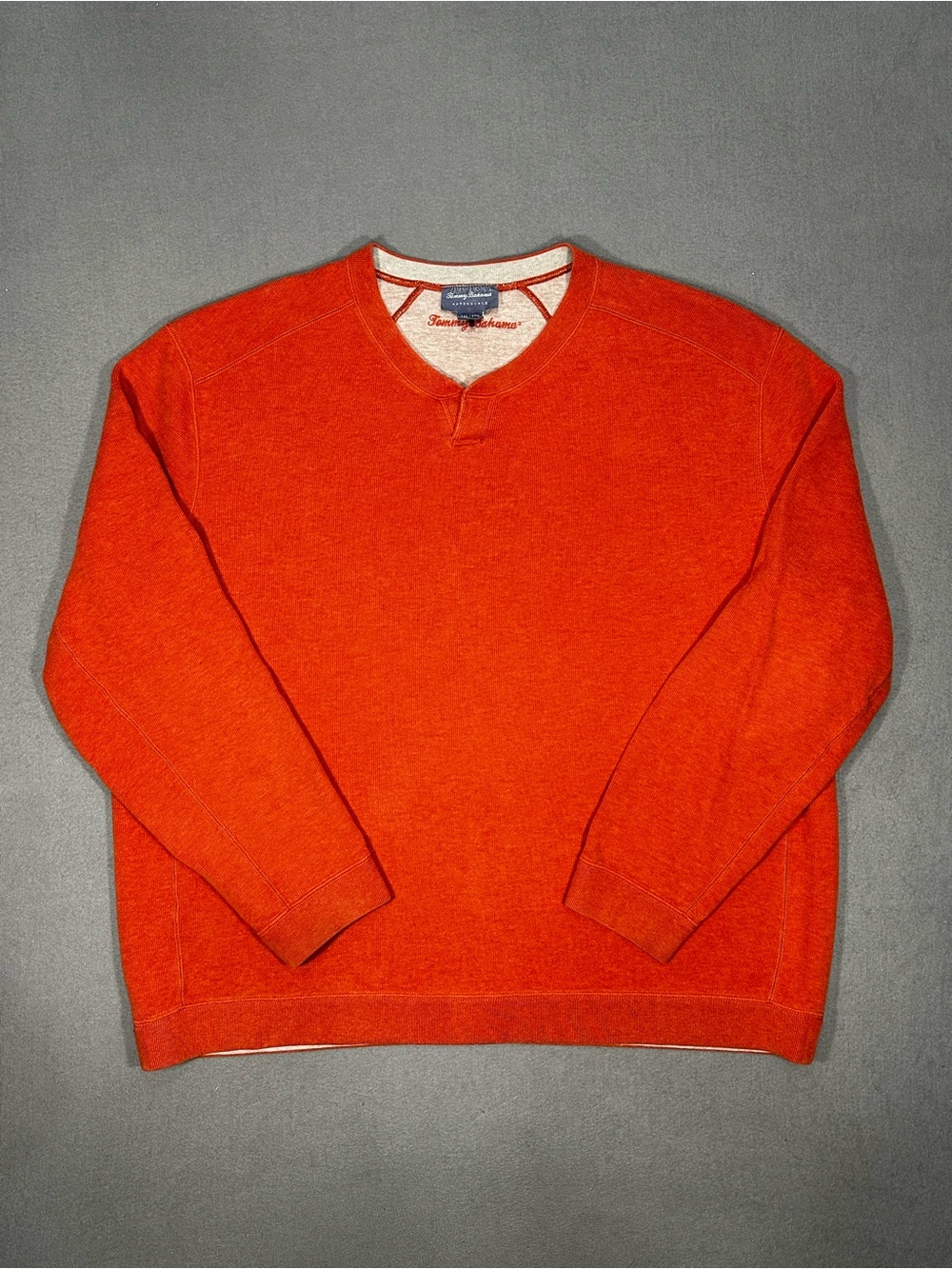 Men’s Tommy Bahama Reversible Sweatshirt 3XL Orange Crewneck Pullover